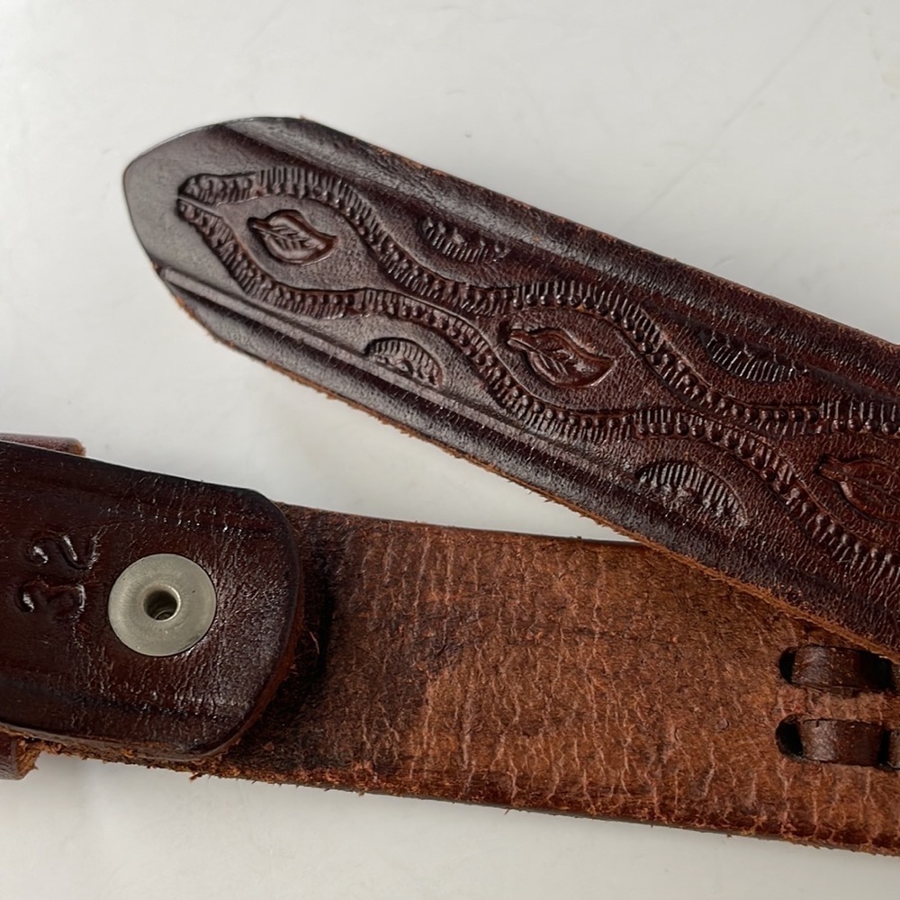 Vintage RM Hecho En Mexico Leather Belt 32” - Picture 13 of 13